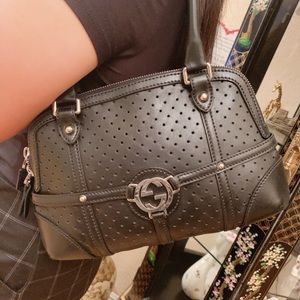 Authentic GG Gucci Leather Shoulder Bag
